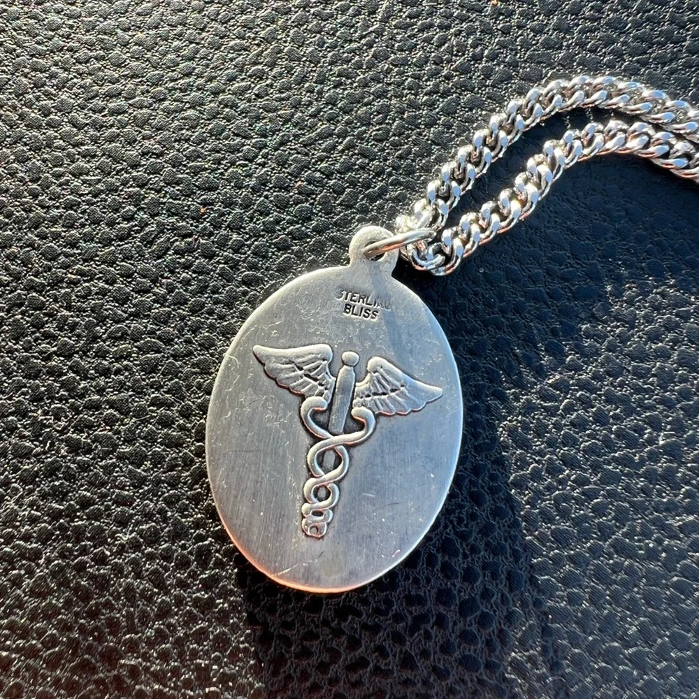 Sterling Silver Saint Agatha Necklace Set